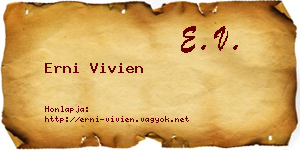 Erni Vivien névjegykártya